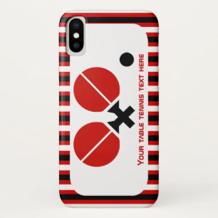 Tischtennisschläger und Kugelschreiber, rote Strei Case-Mate iPhone Hülle