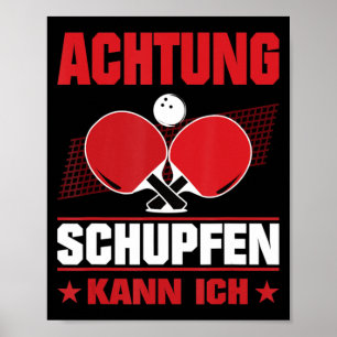 Tischtennisschuhe und Push King Poster
