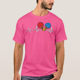 Tischtennisspieler Herzschlag Ekg Tischtennis T-Shirt