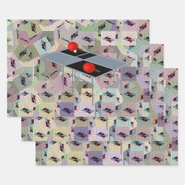 Tischtennistisch mit Paddeln, Geschenkgutscheine, Geschenkpapier Set (Set)