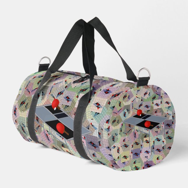 Tischtennistisch mit Schlägern,  Duffle Bag (Linke Seite)