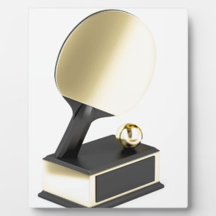 Tischtennistrophie Fotoplatte