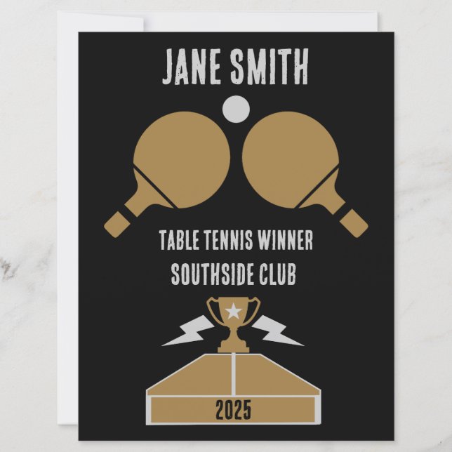 Tischtennisturnier (Vorderseite)