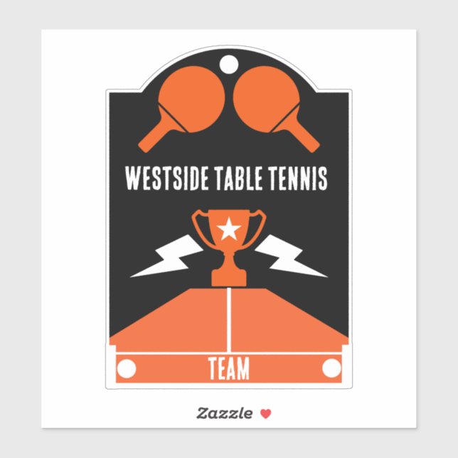 Tischtennisturnier Aufkleber (Blatt)