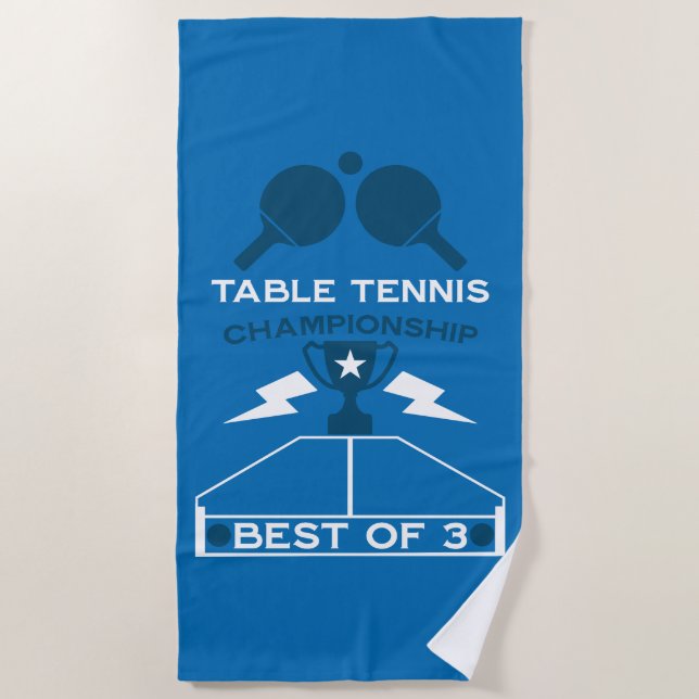Tischtennisturnier Strandtuch (Vorderseite)