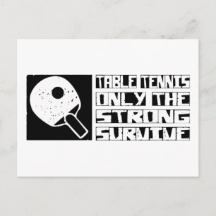 Tischtennisüberleben Postkarte