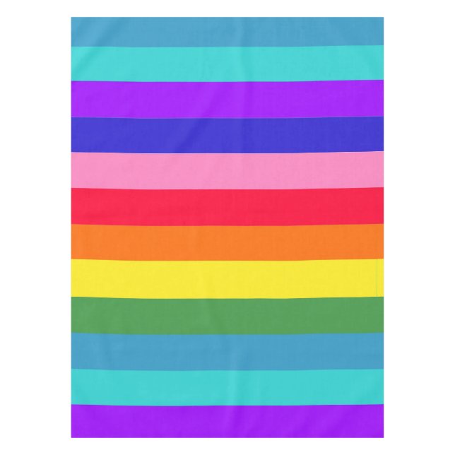 Tischtuch aus Rainbow-Streifen Tischdecke (Vorderseite)
