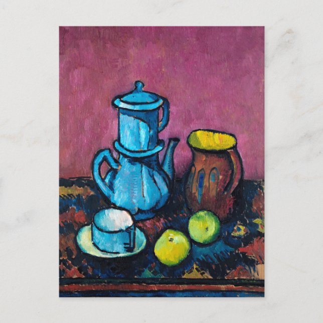 Tischtücher und Äpfel | Alexander Kanoldt Postkarte (Vorderseite)