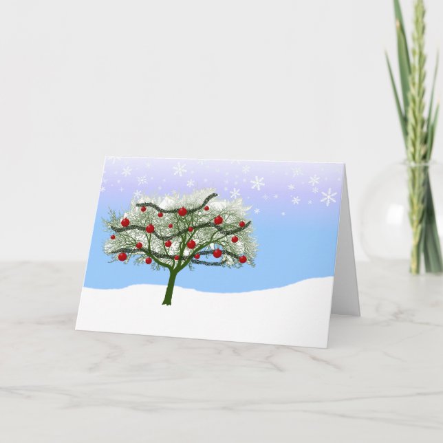 Tismastree.karte. Feiertagskarte (Vorderseite)