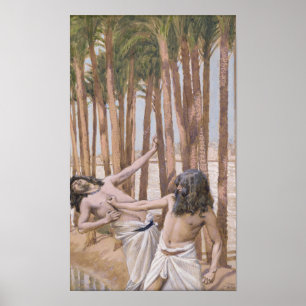 Tissot - Moses erschlägt einen Ägypter 1896 Poster