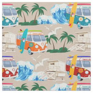 Tissu Vintag Van Surf beige Stoff