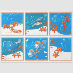 Tissue (Aquatic Fish Decoupage Set) Seidenpapier