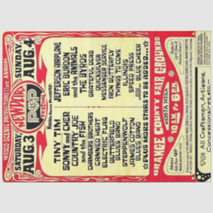 Tissue Craft Papier Vintage Rock Poster
