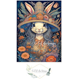 Tissue Cute Bunny Flower V4 Tissue Paper Seidenpapier