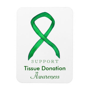 Tissue Green Awareness Ribbon Magnet
