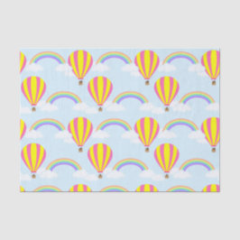 Tissue - Hot Air Balloon - auf Light Blue Seidenpapier