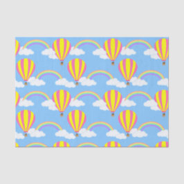 Tissue (Hot Air Balloon) - Blue Background Seidenpapier