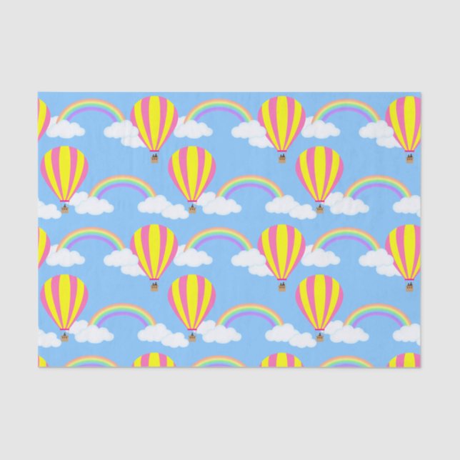 Tissue (Hot Air Balloon) - Blue Background Seidenpapier (Vorderseite)