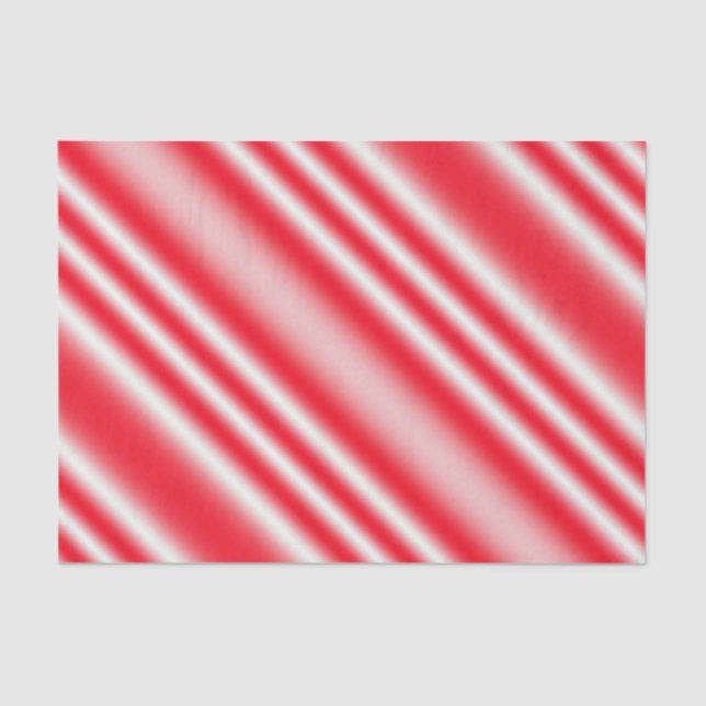 Tissue of Red & White Candy Cane Striped Tissue Seidenpapier (Vorderseite)