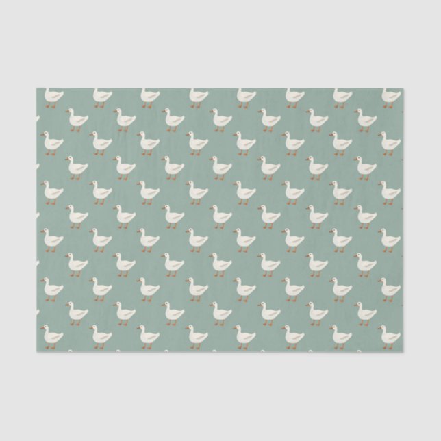 Tissue Paper (25cm x 38cm) - Cute Ducks Pattern Seidenpapier (Vorderseite)