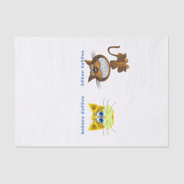 Tissue Paper Before & After Coffee Cases Seidenpapier (Vorderseite)