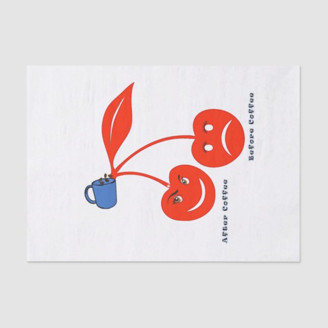 Tissue Paper Before & After Coffee Cheres Seidenpapier (Vorderseite)