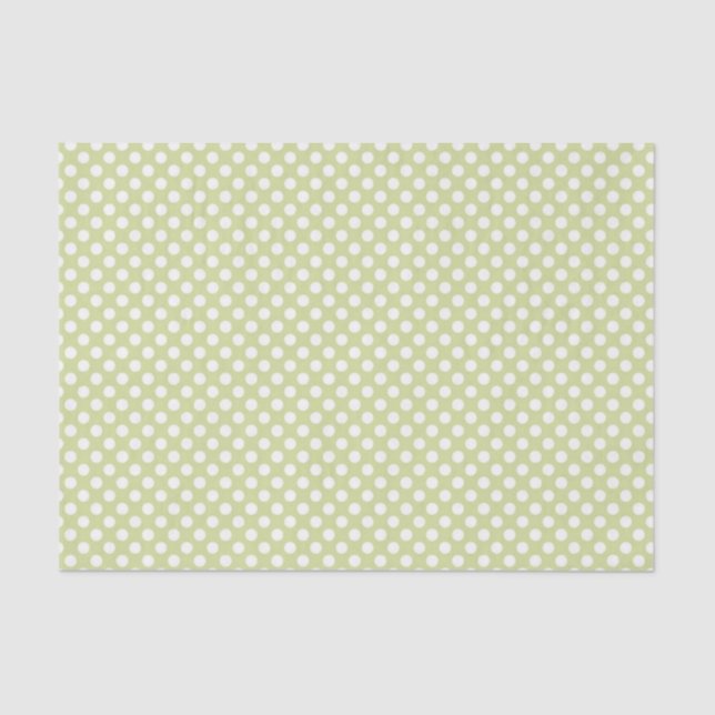 Tissue Paper Beige & White Polk a dot Seidenpapier (Vorderseite)