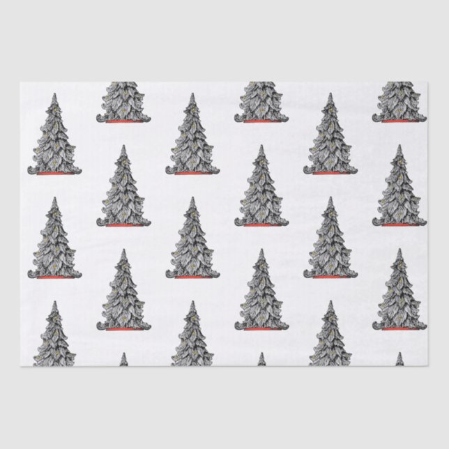 Tissue Paper Black and WHITE CHRISTMAS Seidenpapier (Vorderseite)