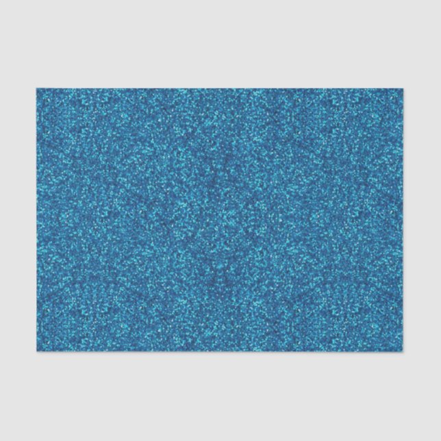Tissue Paper (Blaues Glitzer) Seidenpapier (Vorderseite)