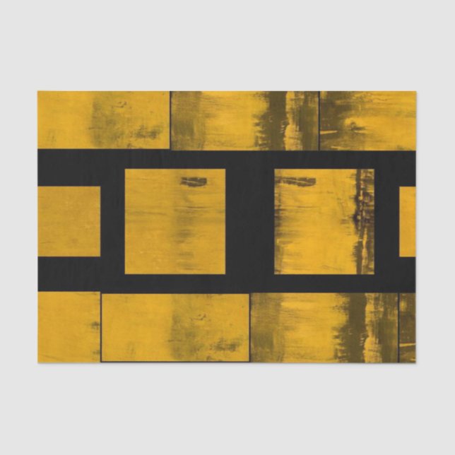 Tissue Paper Burnt Yellow Black Seidenpapier (Vorderseite)