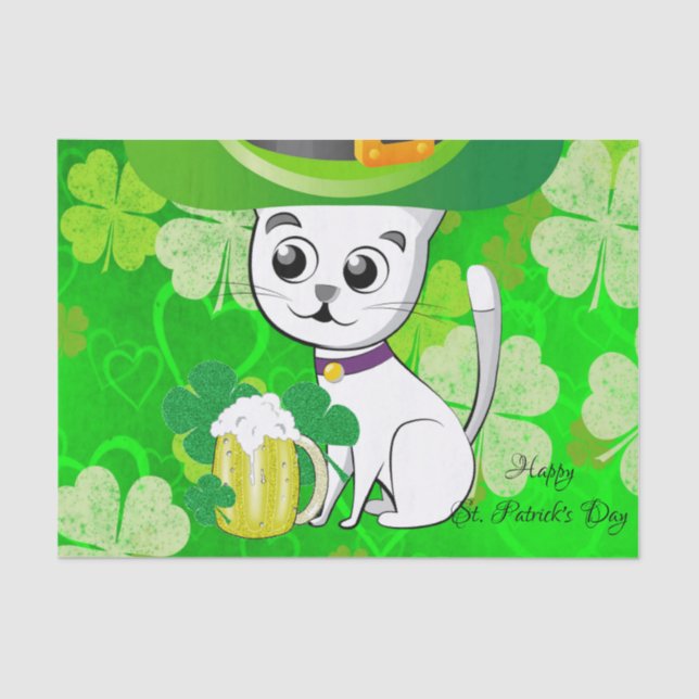 Tissue Paper Cat Beer Seidenpapier (Vorderseite)
