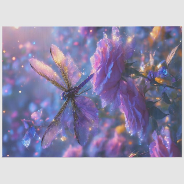 Tissue Paper der Dragonfly-Rose Seidenpapier (Vorderseite)