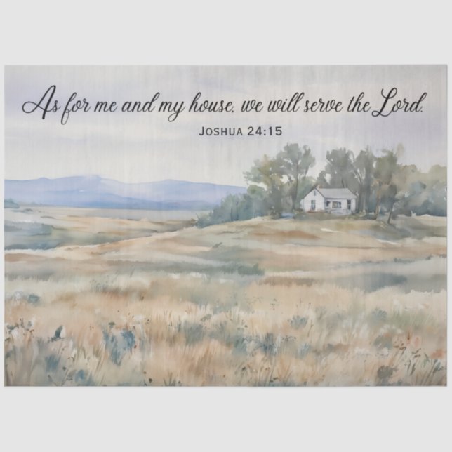 Tissue Paper - Joshua 24:15 - A House on a Prairie Seidenpapier (Vorderseite)