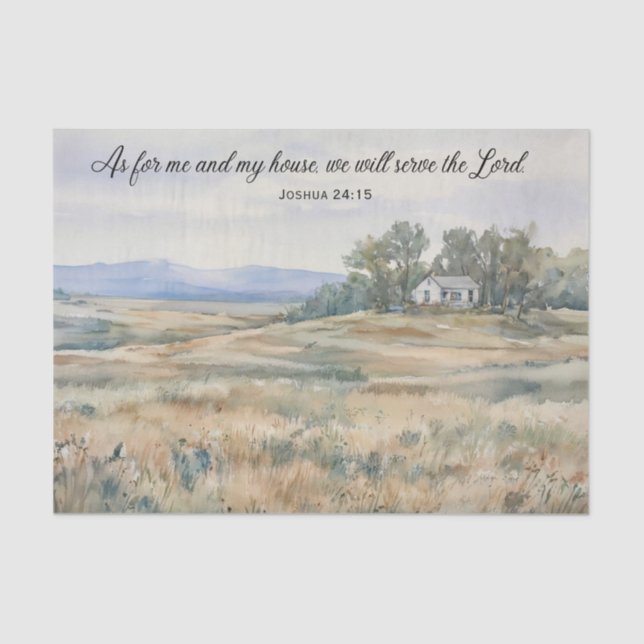 Tissue Paper - Joshua 24:15 - A House on a Prairie Seidenpapier (Vorderseite)