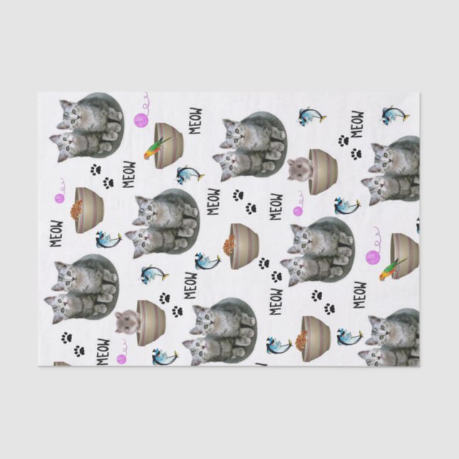 Tissue Paper Kitten Meow Seidenpapier (Vorderseite)