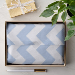 Tissue Paper Light Blue and White Zigzag Seidenpapier