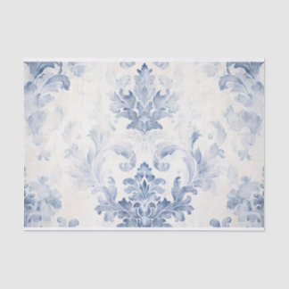Tissue Paper Light Blue Damask Seidenpapier