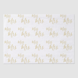 Tissue Paper - Miss to Mrs Gold Seidenpapier