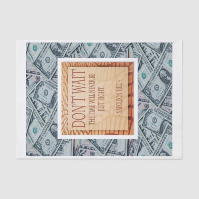 Tissue Paper Money Napoleon Hill Seidenpapier (Vorderseite)