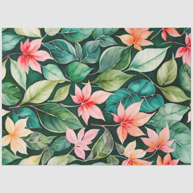 Tissue Paper of Colorful Botanic Art Seidenpapier (Vorderseite)
