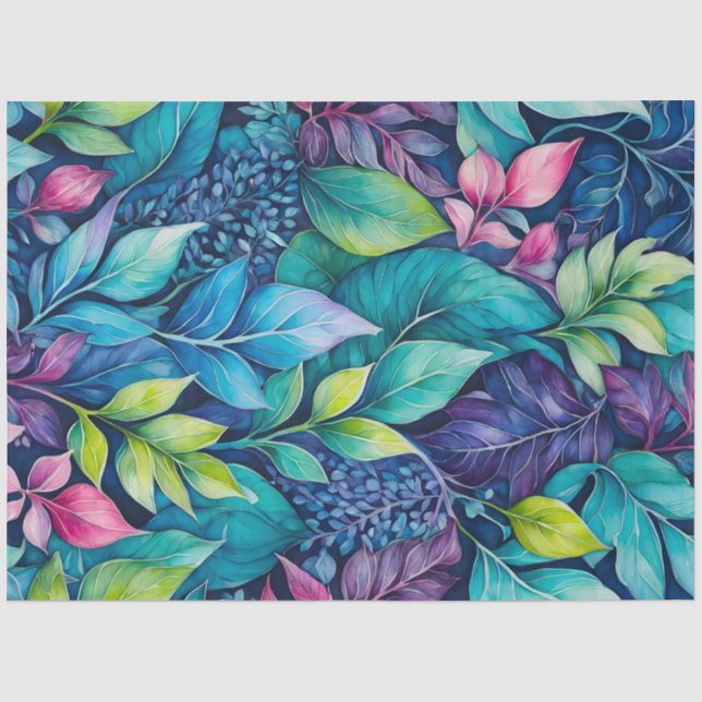 Tissue Paper of Colorful Botanic Art Seidenpapier (Vorderseite)