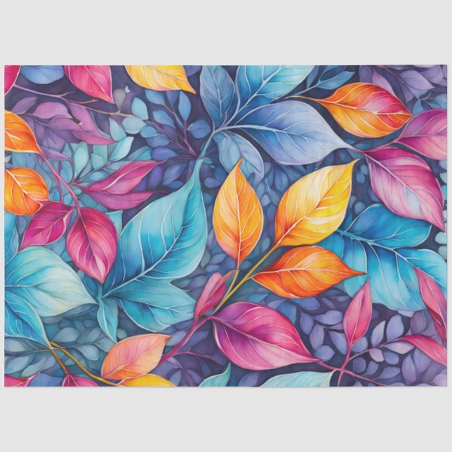 Tissue Paper of Colorful Botanic Art Seidenpapier (Vorderseite)