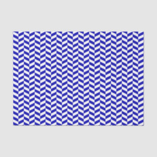 Tissue Paper of Royal Blue and White Herringbone Seidenpapier