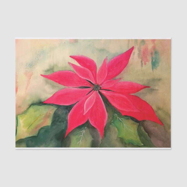 Tissue Paper Poinsettia Seidenpapier (Vorderseite)