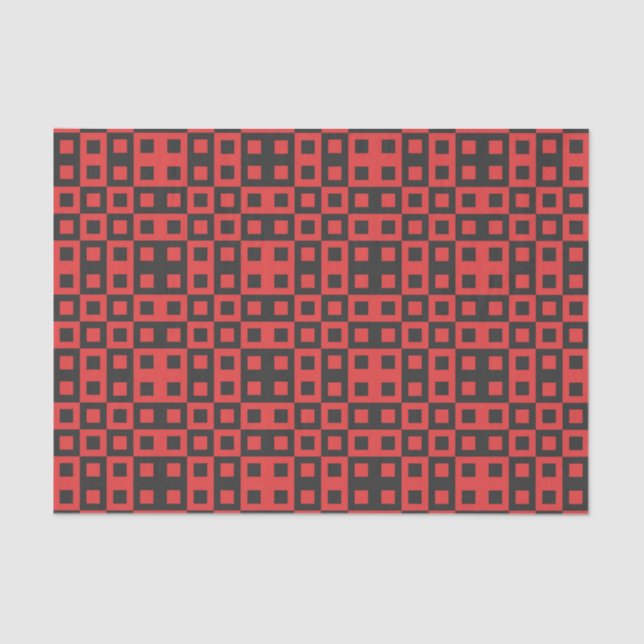 Tissue Paper PSYCHEDELIC BLACK AND RED Seidenpapier (Vorderseite)