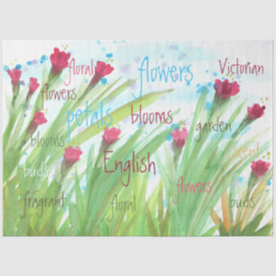 Tissue Paper Red Blue and Green Craft Seidenpapier