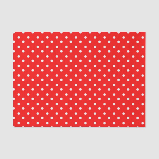 Tissue Paper/Red Polka Dots Seidenpapier (Vorderseite)