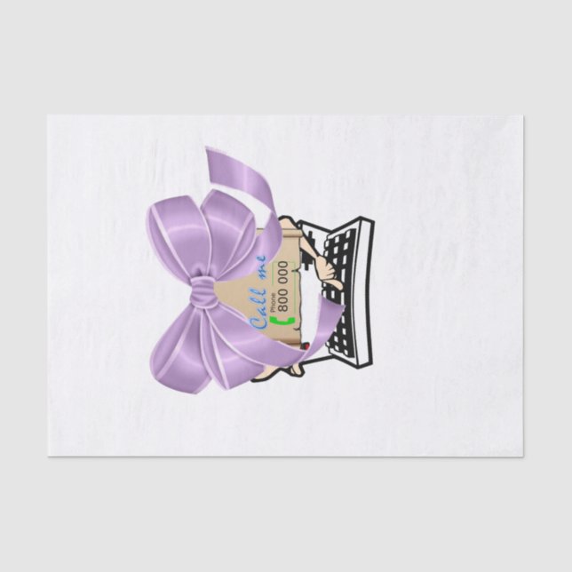 Tissue Paper Schreibwriter Call Me Seidenpapier (Vorderseite)
