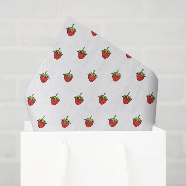 Tissue Paper Strawberry  Seidenpapier (Geschenktüte)