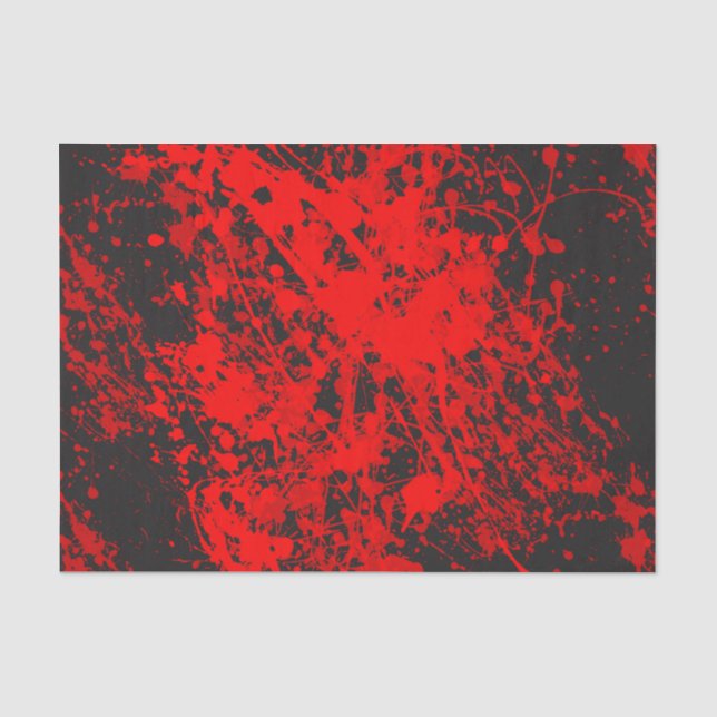 Tissue Paper (Tissue) mit rotem Brush-Spritzer Seidenpapier (Vorderseite)